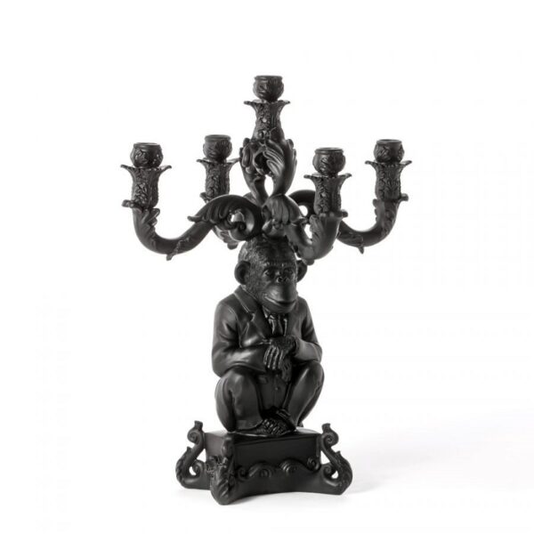 Свещник Burlesque Chimp Black Seletti