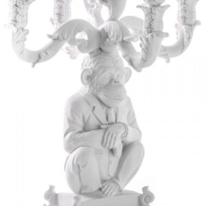 Свещник Burlesque Chimp White Seletti