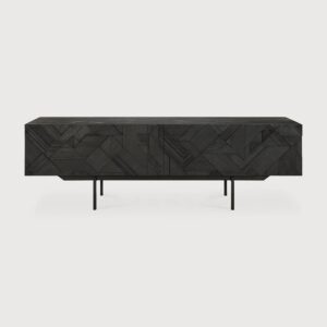 Шкаф Teak Graphic TV Cupboard Black Small