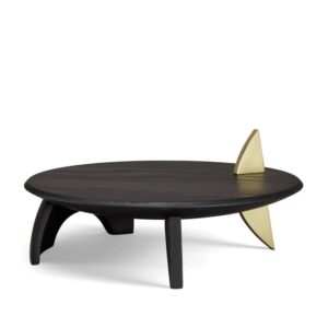 Плато на стойка Kelly Behun Leaf Flat Blackened Oak