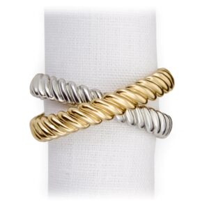 Пръстени за салфетки Deco Twist Napkin Jewels Gold Platinum