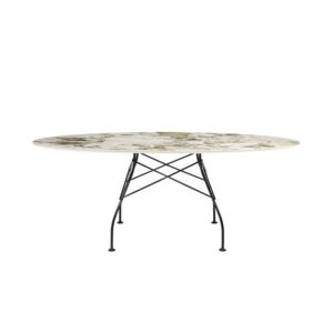 Маса Glossy Marble Oval Black/Symphonie Kartell