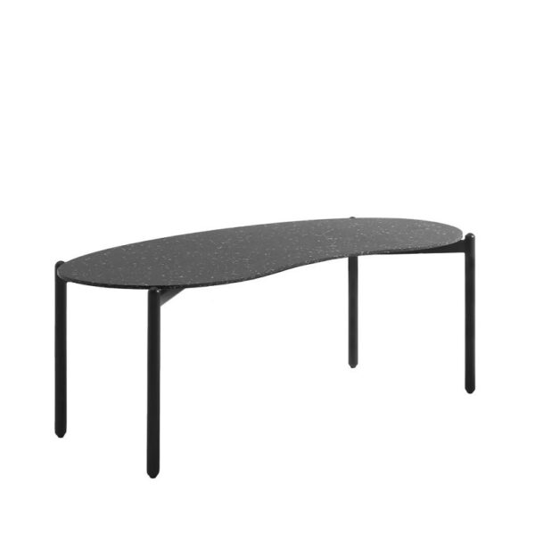 Овална маса за кафе Undique Black Terrazzo Kartell