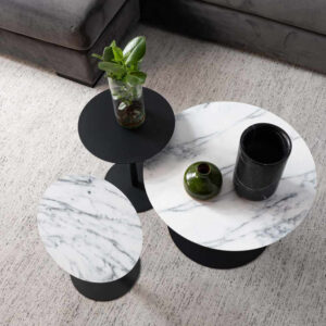 Помощна маса Snow Oval Marble Zuiver
