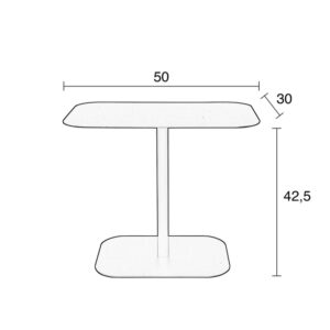 Помощна маса Snow Rectangle Marble Zuiver