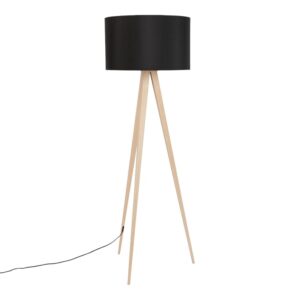 Стояща лампа Tripod Wood Black Zuiver