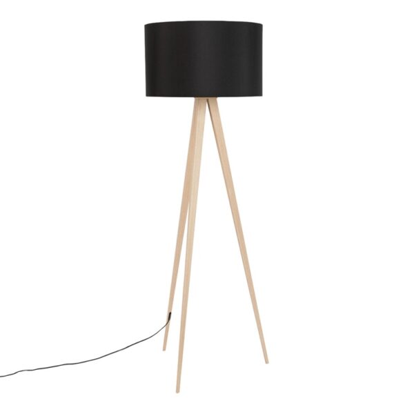 Стояща лампа Tripod Wood Black Zuiver