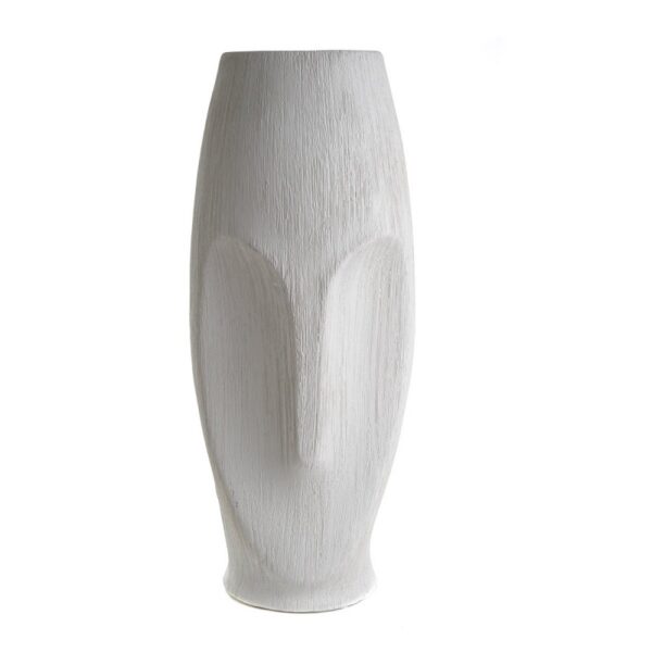 Ваза Moai Ceramic Grey White L