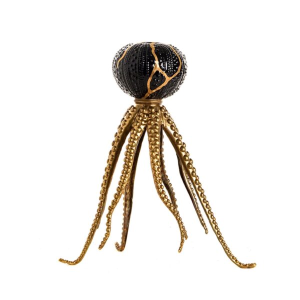 Свещник Octopus Bronze Black And Gold