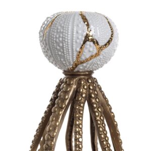 Свещник Octopus Bronze White And Gold