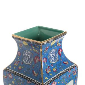 Ваза Blue Flower Bird Square