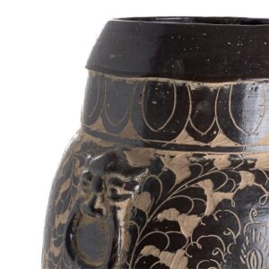 Ваза Jar Round Archaic White And Black