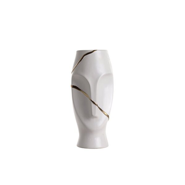 Ваза Maoi Ceramic Kintsugi White M