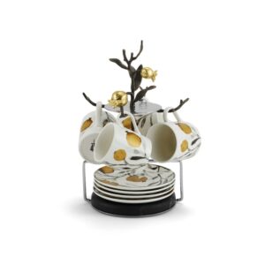 Комплект чаши и чинийки със стойка Pomegranate Demitasse Set