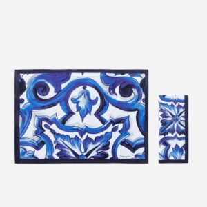 Сет подложка за маса и ленена салфетка Blu Mediterraneo TCGS04TCAG9UB010 Dolce&Gabbana