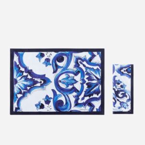 Сет подложка за маса и ленена салфетка Blu Mediterraneo TCGS04TCAG9UB016 Dolce&Gabbana