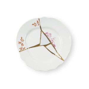 Чиния за десерт Kintsugi Pink Flower Seletti
